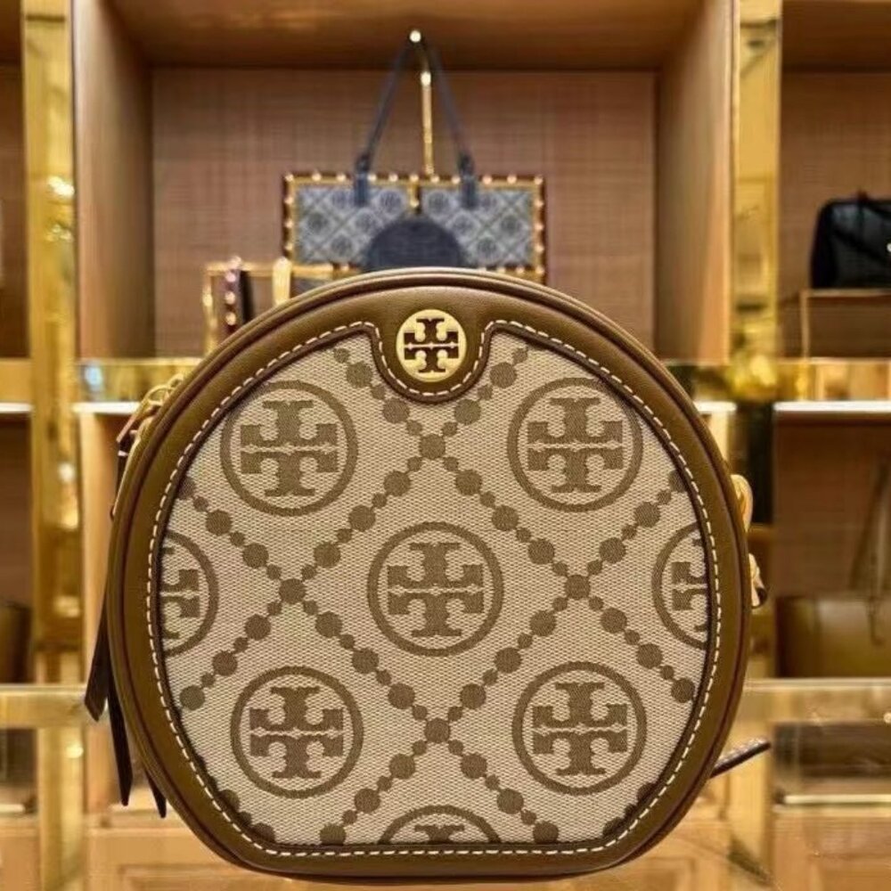 Tory Burch T Monogram Jacquard Moon Crossbody Bag